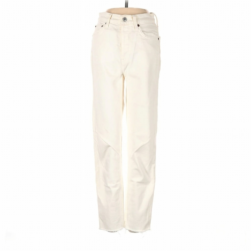 RE/DONE Ivory Straight-Leg Jeans